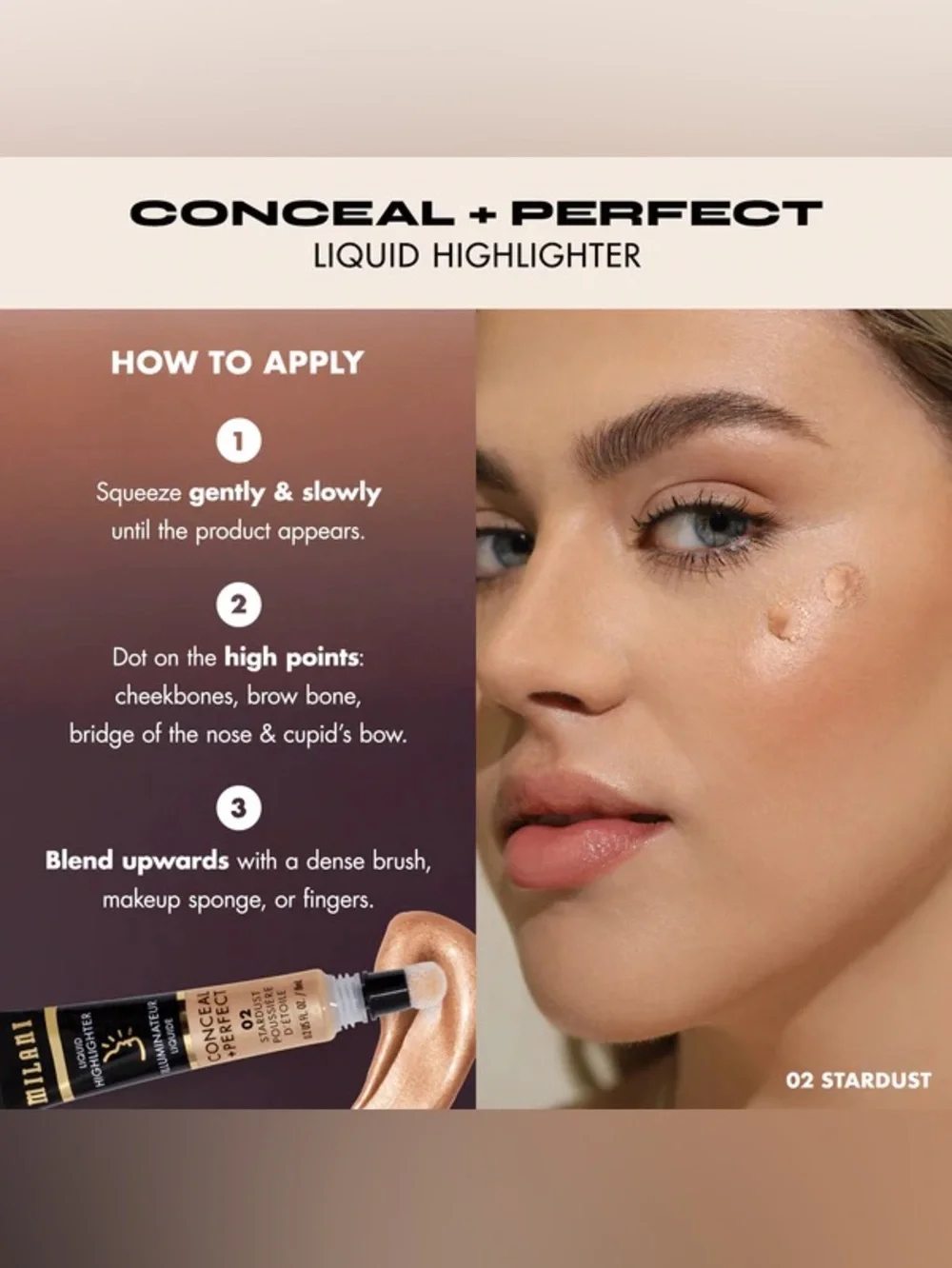 Milani Conceal + Perfect Liquid Highlighter - Molten, NEW